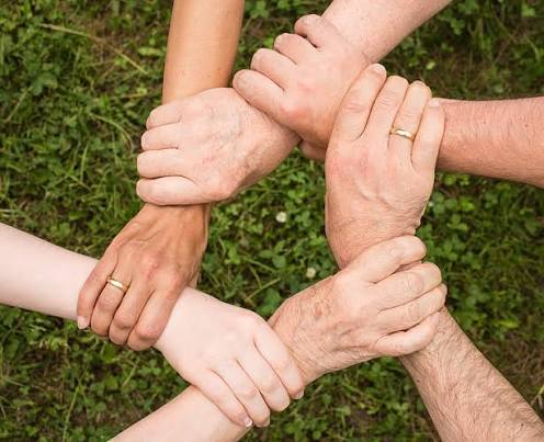 People coming together to support their community
